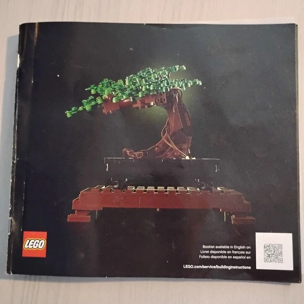 LEGO Botanicals Icons Bonsai Tree 10281 W/ Instructions Pink Frog Cherry Blossom